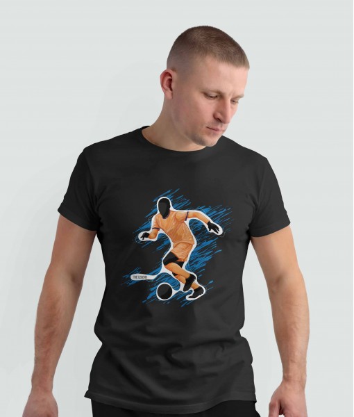Мъжка тениска с щампа Спортни Илюстрации The legend of football